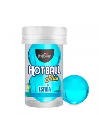 Лубрикант на масляной основе Hot Ball Plus с охлаждающим эффектом (2 шарика по 3 гр.) - HotFlowers - купить с доставкой в Барнауле