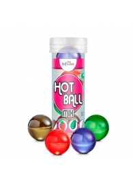 Ароматизированный лубрикант Hot Ball Mix на масляной основе (4 шарика по 3 гр.) - HotFlowers - купить с доставкой в Барнауле