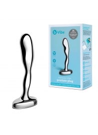 Стальной стимулятор простаты Stainless Steel Prostate Plug - 11,5 см. - b-Vibe - в Барнауле купить с доставкой