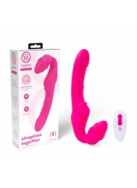 Розовый безремневой страпон на радиоуправлении Strapless Together - 22 см. - Together Toy - купить с доставкой в Барнауле