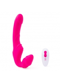 Розовый безремневой страпон на радиоуправлении Strapless Together - 22 см. - Together Toy - купить с доставкой в Барнауле
