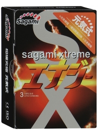 Презервативы Sagami Xtreme ENERGY с ароматом энергетика - 3 шт. - Sagami - купить с доставкой в Барнауле