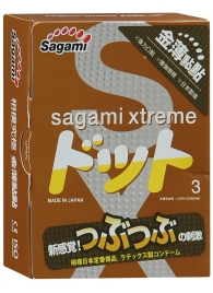 Презервативы Sagami Xtreme FEEL UP с точечной текстурой и линиями прилегания - 3 шт. - Sagami - купить с доставкой в Барнауле