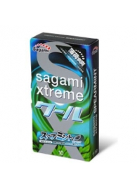 Презервативы Sagami Xtreme Mint с ароматом мяты - 10 шт. - Sagami - купить с доставкой в Барнауле