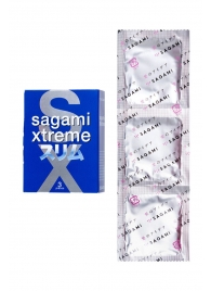 Розовые презервативы Sagami Xtreme FEEL FIT 3D - 3 шт. - Sagami - купить с доставкой в Барнауле