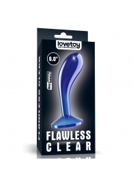 Синяя анальная втулка Flawless Clear Prostate Plug 6.0 - 15 см. - Lovetoy - в Барнауле купить с доставкой