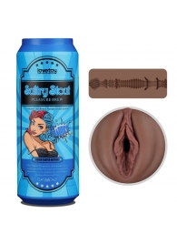 Коричневый мастурбатор-вагина Pleasure Brew Masturbator-Sultry Stout в банке - Lovetoy - в Барнауле купить с доставкой