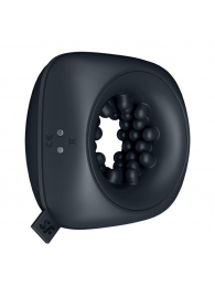 Черный мужской вибромассажер Ring Stroker - Satisfyer - в Барнауле купить с доставкой