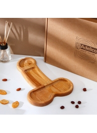 Деревянное блюдо для подачи в форме члена (32,5 х 20 х 1,7 см) - Сима-Ленд - купить с доставкой в Барнауле