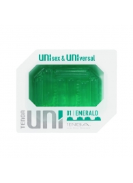 Зеленый мастурбатор-стимулятор Tenga Uni Emerald - Tenga - в Барнауле купить с доставкой