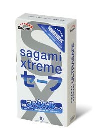 Презервативы Sagami Xtreme Ultrasafe с двойным количеством смазки - 10 шт. - Sagami - купить с доставкой в Барнауле