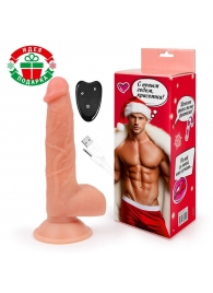 Телесный вибратор-реалистик с возвратно-поступательными движениями - Erowoman-Eroman купить в Барнауле с доставкой в Orgasmix.ru Телесный вибратор-реалистик с возвратно-поступательными движениями - Erowoman-Eroman