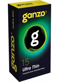 Прозрачные ультратонкие презервативы Ganzo Ultra thin - 15 шт. - Ganzo - купить с доставкой в Барнауле