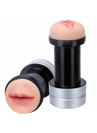 Двусторонний мастурбатор REALSTUFF 2 IN 1 HUMMER MOUTH   VAGINA - ротик и вагина - Dream Toys - в Барнауле купить с доставкой