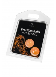 Набор из 2 шариков с массажным маслом Brazilian Balls с разогревающим эффектом - Secret Play - купить с доставкой в Барнауле