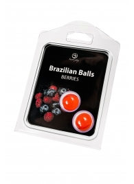 Набор из 2 шариков с массажным маслом Brazilian Balls с ароматом ягод - Secret Play - купить с доставкой в Барнауле