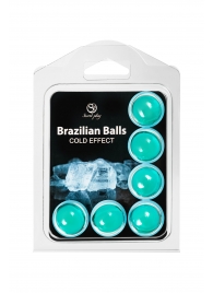 Набор из 6 шариков с массажным маслом Brazilian Balls с охлаждающим эффектом - Secret Play - купить с доставкой в Барнауле