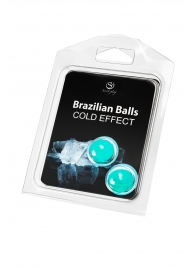 Набор из 2 шариков с массажным маслом Brazilian Balls с охлаждающим эффектом - Secret Play - купить с доставкой в Барнауле