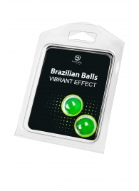 Набор из 2 шариков с массажным маслом Brazilian Balls с эффектом вибрации - Secret Play - купить с доставкой в Барнауле