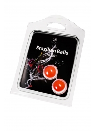 Набор из 2 шариков с массажным маслом Brazilian Balls с ароматом вишни - Secret Play - купить с доставкой в Барнауле