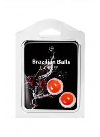 Набор из 2 шариков с массажным маслом Brazilian Balls с ароматом вишни - Secret Play - купить с доставкой в Барнауле