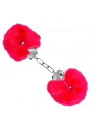 Красные меховые наручники Love с ключиками - Baile - купить с доставкой в Барнауле Красные меховые наручники Love с ключиками - Baile - купить с доставкой в Барнауле