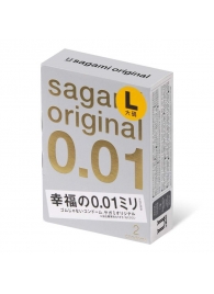 Презервативы Sagami Original 0.01 L-size увеличенного размера - 2 шт. - Sagami - купить с доставкой в Барнауле