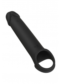 Черная насадка-удлинитель с вибрацией Vibrating Extender With Remote - Dream Toys - в Барнауле купить с доставкой