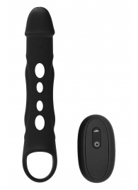 Черная насадка-удлинитель Vibrating Extender With Remote с вибрацией - Dream Toys - в Барнауле купить с доставкой