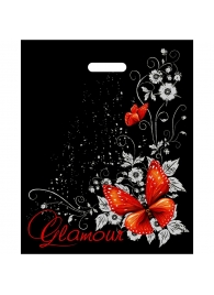 Черный пакет Glamour с вырубной ручкой (38х47 см) - Сима-Ленд - купить с доставкой в Барнауле