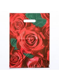 Пакет с цветочным принтом и вырубной ручкой (30х40 см) - Сима-Ленд - купить с доставкой в Барнауле