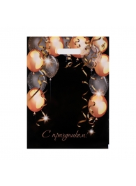 Пакет с вырубной ручкой и принтом в виде шариков (30х40 см) - Сима-Ленд - купить с доставкой в Барнауле