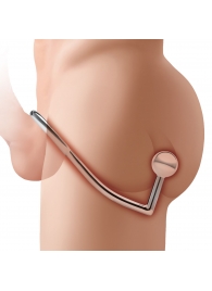Кольцо на пенис с анальным стимулятором Stainless Steel Anal Hook   Cock Ring - BlueLine - в Барнауле купить с доставкой