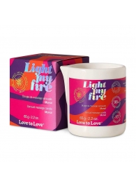 Массажная свеча Light My Fire с ароматом моной - 80 мл. - Love to Love - купить с доставкой в Барнауле