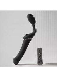 Черный безремневой вибрострапон Strap-On-Me Multi Orgasm Size XL - Strap-on-me - купить с доставкой в Барнауле