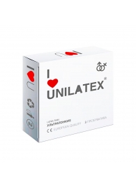 Ультратонкие презервативы Unilatex Ultra Thin - 3 шт. - Unilatex - купить с доставкой в Барнауле