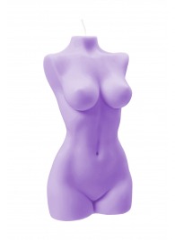 Фиолетовая интерьерная свеча в форме женского торса - 850 гр. - Pecado - купить с доставкой в Барнауле