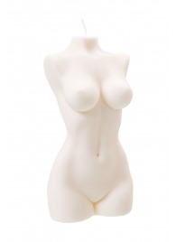 Белая интерьерная свеча в форме женского торса - 850 гр. - Pecado - купить с доставкой в Барнауле