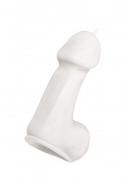 Белая свеча в форме пениса - 47 гр. - Pecado - купить с доставкой в Барнауле