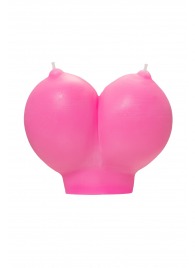 Розовая свеча «Сиськи» - 150 гр. - Pecado - купить с доставкой в Барнауле