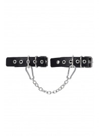 Черные оковы из одного ремешка с люверсами - Pecado - купить с доставкой в Барнауле