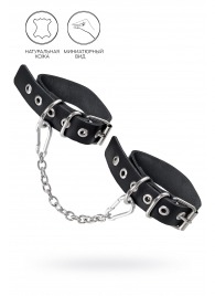 Черные оковы из одного ремешка с люверсами - Pecado - купить с доставкой в Барнауле