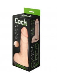 Телесный фаллоудлинитель с мошонкой Cock Next - 19 см. - LOVETOY (А-Полимер) - в Барнауле купить с доставкой