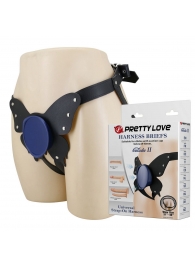 Синие трусики харнесс с платформой Caludio II - Baile - купить с доставкой в Барнауле