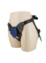 Синие трусики харнесс с платформой Caludio II - Baile - купить с доставкой в Барнауле