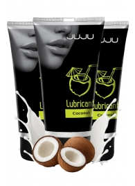 Набор из 3 съедобных лубрикантов JUJU со вкусом кокоса - JuJu - купить с доставкой в Барнауле