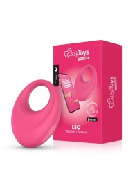 Розовое интерактивное эрекционное виброкольцо Leo - Easy toys - в Барнауле купить с доставкой