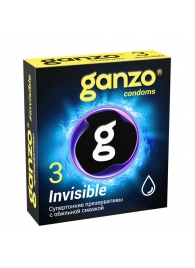 Супертонкие презервативы Ganzo Invisible - 3 шт. - Ganzo - купить с доставкой в Барнауле