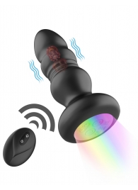 Черная анальная вибропробка с фрикционным механизмом и LED-подсветкой - 12,5 см. - Secwell в Барнауле Черная анальная вибропробка с фрикционным механизмом и LED-подсветкой - 12,5 см. - Secwell