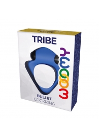 Синее эрекционное кольцо Wooomy Tribeс с вибрацией - Adrien Lastic - в Барнауле купить с доставкой